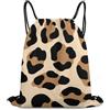Generic Wild Cheetah Leopard Print Borsa Sportiva Sacca da Palestra Regolabile Stringa per All'Aperto Vacanze Uomo Borsa Coulisse 36X42Cm