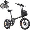 ENGWE ZIP Bici Elettrica Pieghevole, E-Bike Urbana Leggera da 16,9 kg, Autonomia di 120 km (PAS 1), Batteria Rimovibile da 36 V 10 Ah, Motore da 250 W, Sensore di Coppia e Freni Idraulici