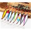 Generic XILILHC 8 Pz/Lotto New Cast Metal Bait Spinner Spoon Esche da Pesca Maschere Pesca alla Trota Esche Dure Affrontare Pesca Pesce Jigging Set(8 PCS Mix Two Hook)