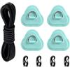 Generico Kit di Riparazione per Paddle Board | Set Impermeabile Resistente da 4 Pezzi - Set di Toppe ad Anello a D per Canoa Kayak - per Canoa Surf da Viaggio Manutenzione Marina