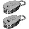 Jeanoko Puleggia Rotante Durevole e Resistente All'usura per Attrezzature Fitness Domestiche in Acciaio Inossidabile 304, Set da 2