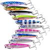 Generic XILILHC 10 Pz/Set Metallo Duro Jig Lure Luminoso Esca Artificiale Shore Jigging Lento Super Bass Attrezzatura da Pesca 24g 30g 40g 60g(60g - 9.5CM)
