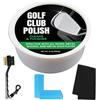 Tsawntd Kit per la pulizia delle mazze da golf, detergente per mazze da golf con strumenti per la pulizia delle spazzole Detergente per impugnature per metallo, lucidante allo zinco