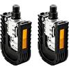 HuiJinXin 2 pedali per bicicletta con catarifrangenti, 9/16 pollici, antiscivolo, in alluminio CNC, pieghevoli, set di pedali per bicicletta MTB, mountain bike, bici da corsa, e-bike, bici da città