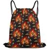 Generic Fire Capybara Tasche Coulisse Zainetto Sportiva Regolabile Stringa per Spiaggia Viaggi Escursionismo Borsa Palestra 36X42Cm
