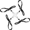 Kichvoe 4 Pezzi Cinghie per Guanti da Sci Anti-smarrimento in Poliestere con Clip Staccabili, Bracciali per Sci e Alpinismo, Visibilità Colori Vivaci, per Pacco