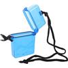 UKCOCO Scatola Stagna per Immersioni e Attività in Spiaggia, con Cordino e Chiusura, Materiale Plastico Blu, Galleggiante con Visibilità Cristallina per Proteggere Oggetti di Valore