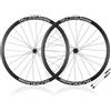 QHYRZE Set Di Ruote 700C for Bici Da Corsa QR Cerchio Freno A Disco 100/135mm Center Lock Ruota For Bicicletta A 7-12/11-12 V(XDR,36T)