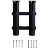 HNULGVI MQFBNNP Portacanna da Pesca per Barca 1 pz Due Tubi Bianco Nero plastica Barca da Pesca Canna Asta Supporto Marino Yacht Hardware for Barche(Black)