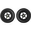 Wodsty Pneumatici in gomma piena da 6 x 1 1/4 con ruota per mozzi per scooter elettrico e sedia a rotelle, struttura in plastica, cuscinetto da 8 mm, nero