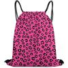 Generic Cheetah Lignt Pink Leopard Borsa Sportiva Zaino con Cordone Pieghevole Unisex per Shopping Donna Uomo Borsa Palestra 36X42Cm
