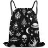 Generic Borsa Coulisse, Personalizzato Zaino Palestras, Skull Cat Moon Gothic S Boards Eyes Black, Leggero Borsa Palestra Scuola per Adulto, All'Aperto, Vacanze, 36X42cm