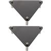 GETAJGHSD Supporto per Palloni in Acrilico Nero 2 Unitá con Design Triangolare e Perno in Acciaio Inox Stabile e Versatile per Basket Calcio e Decorazioni Casa Ufficio