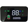 Gdfnmogo Tachimetro a LED da 48-72 V per bici elettrica, misuratore di visualizzazione dello schermo della bici elettrica, display con linea di fase con indicatore di direzione e faro, misuratore digitale a 6