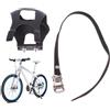 Mikikit Clip per Dita Piedi Bici in Plastica Nera 2 con Cinghie Fisse Regolabili Antiscivolo per Migliorare la Sicurezza nel Ciclismo