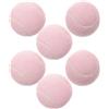 Housoutil 6 Pezzi Pallina da Tennis Elastica Rosa in Gomma per Allenamento Femminile Principianti, Design alla Moda, Brillante e Facile da Trovare, per Cani e Uso Indoor o Playground