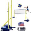 BoTongSiHai Rete Da Pallavolo Per Giardino E Rete Badminton 2 In 1, Supporto Con Pali Regolabili, Base Mobile A Ruote, Sistema Portatile Per Adulti E Bambini, Spiaggia, Campeggio E Scuola