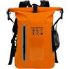 rockible Borsa stagna Impermeabile Zaino Impermeabile 25L Resistente agli Strappi Sacca stagna Leggera Borsa Galleggiante per Spiaggia Surf, Orangina