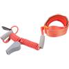 TOVINANNA Interruttore di Arresto Emergenza per Motore Fuoribordo con Cordino Rosso in TPU 30x4,5 Cm con Cinturino da Polso e Fischietto per Sport Acquatici e Kayak