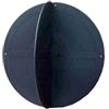 CG94 Pallone Nero Ø 300 mm in Policarbonato Antiriflesso, Segnale di Ancora per Barche a Vela e a Motore