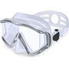 Generic Maschera da snorkeling per bambini e adulti, in silicone, con copertura per il naso, per apnea e pesca subacquea, vestibilità comoda e visione chiara