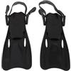 BESPORTBLE Pinne da Nuoto Regolabili Nere e Donne, Lama Flessibile Spessa e Cinturino Rinforzato, Design a Tallone Aperto per Immersioni e Nuoto