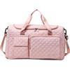 Générique Borsa da notte da uomo, borsa sportiva con scomparto per scarpe - Indossare una borsa per le donne con tracolla allargata, per bagagli, duffel di grande capacità con separati, beige,