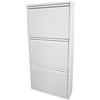 Evergreen-House Scarpiera a 3 Ante, Metallo, Bianco