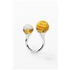 Desigual, Anello doppio Canica Zalio, Nero, U