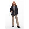 Desigual, Parka impermeabile con cappuccio, Poliammide, Nero, L