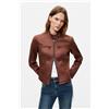 Desigual, Giacca effetto pelle, Donna, Poliestere, Marrone, L