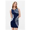 Desigual, abiti senza maniche stampati, Blu, L