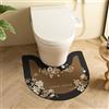 YJSZY Tappetino Da Bagno In Diatomite,Tappetino A U Per WC,Con Motivo Floreale 3d Tappetini Bagno WC Assorbente Asciugatura Rapida Tappeto/Tappeti Bagno Antiscivolo Lavabile Bath Mat (Color 4,55x60cm)