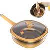 Generico Non Stick Frying Pan - Kitchen Ware Pots | Cooking Pans Nonstick Skillet | 50x30x10cm Cookware With Lid | Titanium Alloy Kitchen Supplies For Electric Induction Stove Grilling Home Apartment
