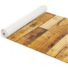 ANRO Tappetino da bagno in schiuma morbida, per bagno e doccia, antiscivolo, in legno, marrone, 500 x 65 cm
