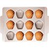 OGIBRIDI Madeleine Stampo per torte a forma di conchiglia, teglia per pane Madeleine, teglia antiaderente in acciaio al carbonio per pasticceria francese, 12 cavità per forno, pane, cioccolato, muffin,