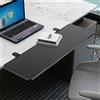 awagas Vassoio estensibile ergonomico da scrivania, 65 cm x 25 cm, supporto per tastiera, morsetto senza punzonatura sul ripiano di estensione della scrivania, supporto per gomito del computer, per