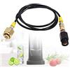 Honeyhouse Tubo per CO2, Adattatore ad alta pressione CO2, 1,5 m, Nero, Ad Alta Pressione, Adattatore Diretto per Spruzzatore Soda Stream,Soda Max, Soda-Stream Crystal, Penguin, Play, Cool