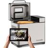 Fornello Macchina per il pane - Include video di spiegazione - Dispenser di noci - Teglia in ceramica - Senza PFAS
