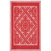 Pierre Tappeti Tappeto Sardo ROSSO 55x90 cm lavabile 100% cotone prodotto in Sardegna. Tappetino bagno cucina ingresso pratico morbido.