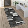 QQrunner Tappeto passatoia antiscivolo per corridoio, 50 x 200 cm, patchwork grigio al metro, lavabile, per camera da letto, corridoio, lungo e regolabile, 40 - 120 cm di larghezza