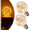 Lustaled E27 LED Lampadina Vintage 1,5W a risparmio energetico G95 Globe Fairy Light Bulb Retro Amber Glass Decorative Light Bulb Warm White 2200K, AC220-240V, Non dimmerabile - 2 pezzi