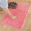 Reyox Tappetino da Bagno in Microfibra Ciniglia Lavabile in Lavatrice, Tappeto Bagno Assorbente Antiscivolo Rosa 45 x 70 cm