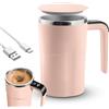Piashow Tazza da caffè elettrica automatica con miscelazione automatica - 380 ml, con manico, thermobecher con display della temperatura, in acciaio INOX 304, magnetico, per caffè e frullati proteici