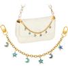 PH PandaHall 27cm Catena Decorativa per Borse con Conchiglia Abalone Luna e Stella Catena per Borsa Oro, Catena con Ciondoli a Tema Oceano per Pochette Borsetta Borsa a Spalla