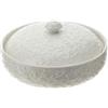 Hervit Ciotola in Porcellana Romance con Coperchio - Scatola Regalo - Ciotola Porta Vivande, Contenitore in Porcellana, Contenitore Cibo, Antipasti, Portacioccolatini - Ø20x10,5cm