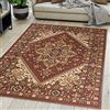 Mazovia Tappeto Salotto Moderno Orientale e Vintage Pelo Corto - Tappeti Soggiorno Turchi Originali - Tappeti Camera da Letto - Tappeti Salotto Grandi Dimensioni - Marrone 120 x 170 cm