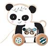 Eichhorn - Animale da Disegno, Panda con Suoni e Movimento, Lunghezza 15 cm, in Legno di Betulla, a Partire da 1 Anno