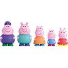 DQB DeQUBE Peppa Pig - Set di 5 Statuette da Bagno - Giocattoli d'Acqua Con Mamma, Papà, Nonno, George e Peppa (DeQube 919D00048)