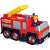 Simba 109252505 - Pompiere Sam Jupiter, versione bambino con figura 7 cm, auto giocattolo da 17 cm, camion dei pompieri adatto a bambini a partire dai 3 anni in su